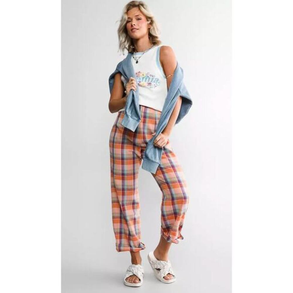 billabong x the salty blonde plaid‎ pants